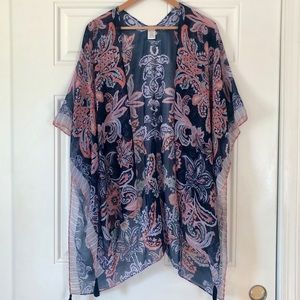 Patterned Kimono with Tassels